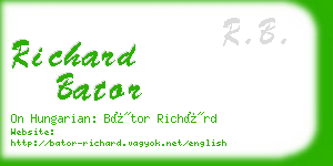 richard bator business card